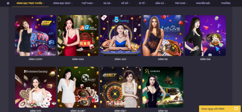 Trải nghiệm nhiều trò chơi đa dạng từ bóng đá đến casino.